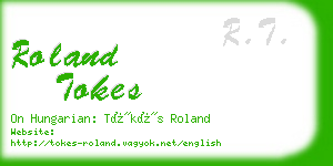 roland tokes business card